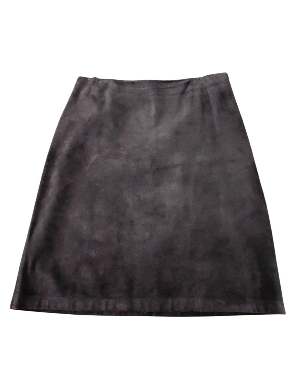 Gap Chocolate Brown Vintage Y2K Genuine Suede Leather Pencil Skirt. Sz. 14